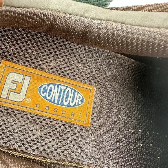 FootJoy Contour Casual Men Size 11M 54275 Dark Brown Green Leather Golf Shoes - Picture 11 of 12